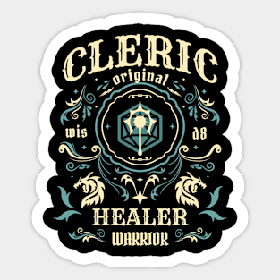 DnD Cleric Class Vintage Sticker